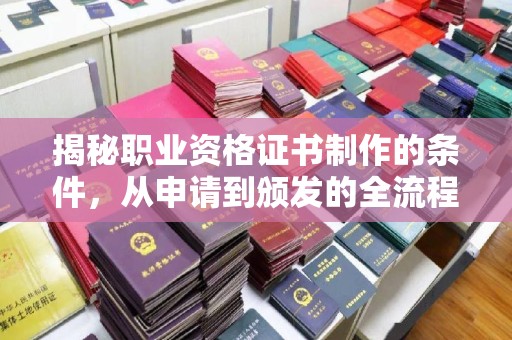 民勤揭秘职业资格证书制作的条件，从申请到颁发的全流程解析